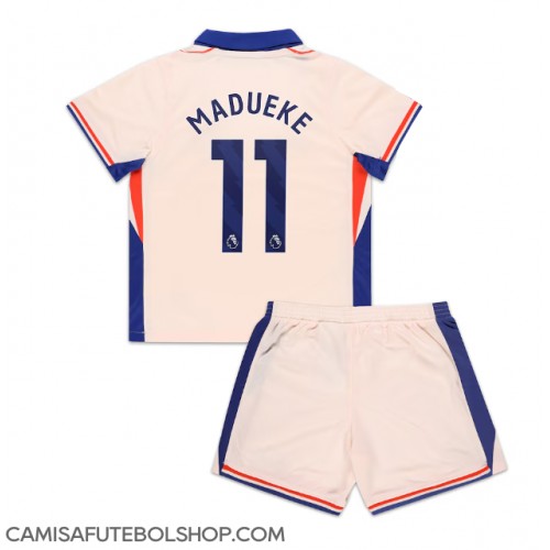 Camisa de time de futebol Chelsea Noni Madueke #11 Replicas 2º Equipamento Infantil 2024-25 Manga Curta (+ Calças curtas)